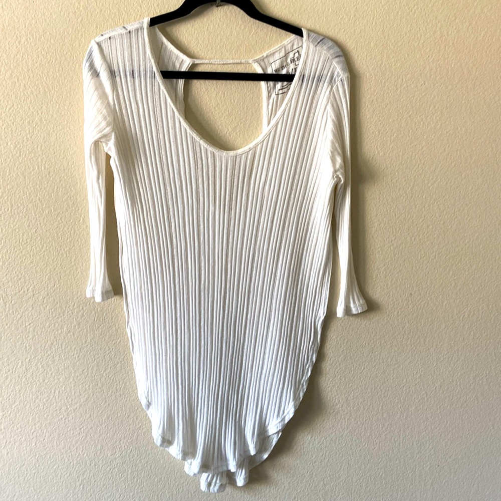 WE THE FREE White Ribbed Top
